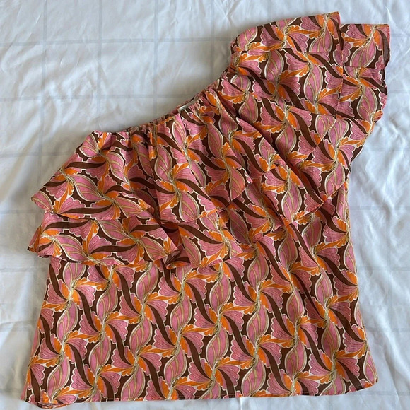 Anthropologie Devotion Twins Platania One Shoulder Top Size L - Picture 11 of 12